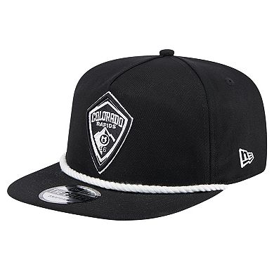 Men's New Era Black Colorado Rapids 2024 Kick Off Collection Golfer Snapback Hat