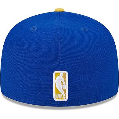 Men's New Era Royal/Gold Golden State Warriors Gameday Gold Pop Stars 59FIFTY Fitted Hat