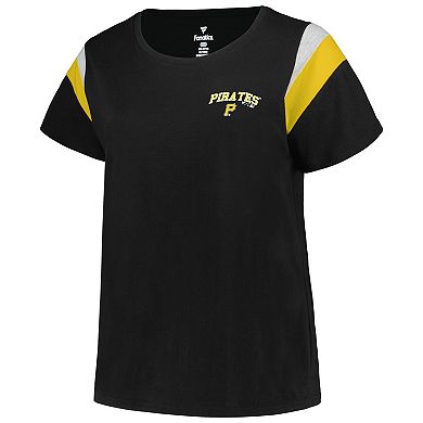 Women's Profile Black Pittsburgh Pirates Plus Size Scoop Neck T-Shirt