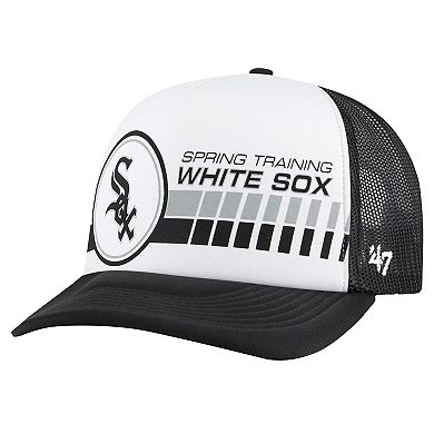 Men's '47  White/Black Chicago White Sox 2024 Spring Training Foam Trucker Adjustable Hat