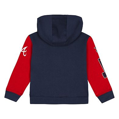 Infant Fanatics Branded Navy Atlanta Braves Post Card Full-Zip Hoodie Jacket