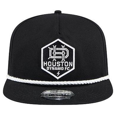Men's New Era Black Houston Dynamo FC The Golfer Kickoff Collection Adjustable Hat