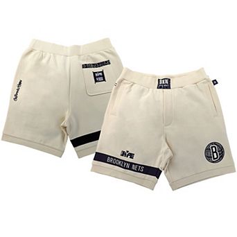 Unisex NBA x Two Hype Cream Brooklyn Nets Culture & Hoops Premium Classic Fleece Shorts