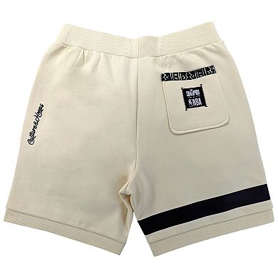 Unisex NBA x Two Hype  Cream Brooklyn Nets Culture & Hoops Premium Classic Fleece Shorts