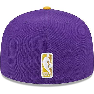 Men's New Era Purple/Gold Los Angeles Lakers Gameday Gold Pop Stars 59FIFTY Fitted Hat