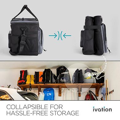 Ivation Electric Cooler Bag, 18 L Portable Thermoelectric 12 Volt Cooler With Shoulder Strap