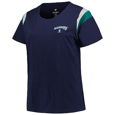 Women's Profile Navy Seattle Mariners Plus Size Scoop Neck T-Shirt