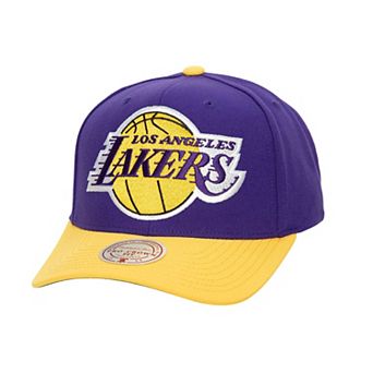 Men's Mitchell & Ness Purple/Gold Los Angeles Lakers Soul XL Logo Pro Crown Snapback Hat