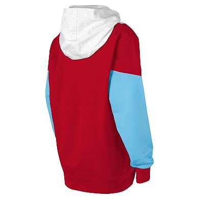Youth Ash/Red Chicago Fire Champion League Fleece Pullover Hoodie
