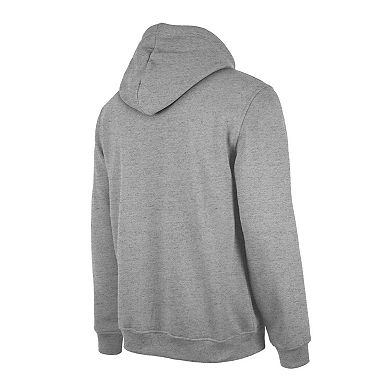 Men's New Era Heather Gray Jacksonville Jaguars Retro Pullover Hoodie