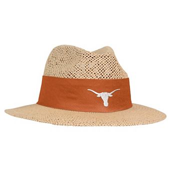 Men's Ahead Tan Texas Longhorns Wellington Gambler Straw Hat
