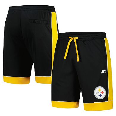 Men's Starter Black/Gold Pittsburgh Steelers Fan Favorite Fashion Shorts