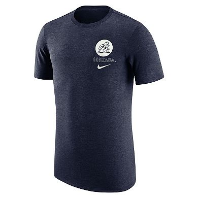 Men's Nike Navy Gonzaga Bulldogs Retro Tri-Blend T-Shirt