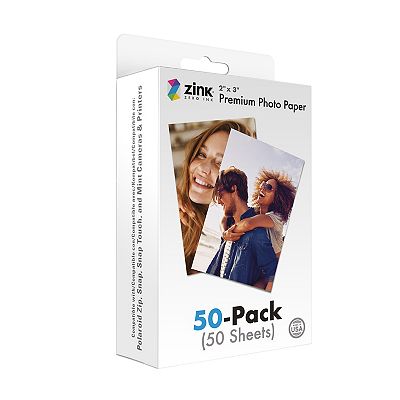 Polaroid Zip instant top photo printer with case and 4 pack of premium Zink paper