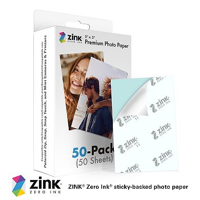 Zink Photo Paper 2x3"(50 Pack) Compatible W/polaroid Snap, Snap Touch, Zip & Mint Cameras & Printers