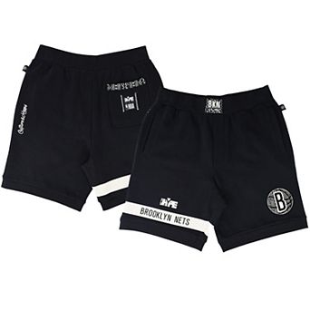 Unisex NBA x Two Hype Black Brooklyn Nets Culture & Hoops Premium Classic Fleece Shorts