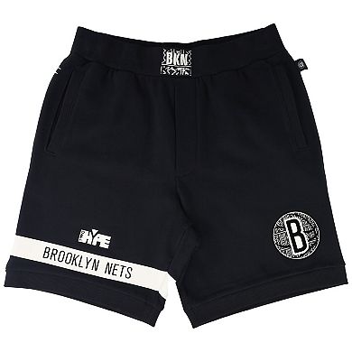 Unisex NBA x Two Hype  Black Brooklyn Nets Culture & Hoops Premium Classic Fleece Shorts