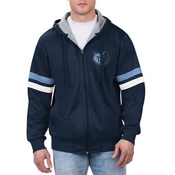 Men's G-III Sports by Carl Banks Navy Memphis Grizzlies Contender Full-Zip Hoodie Jacket
