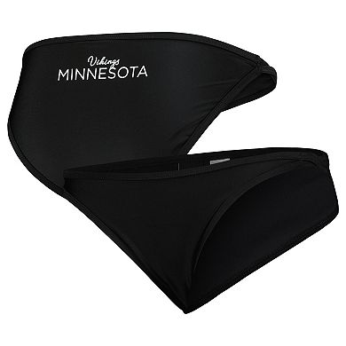 Women's G-III 4Her by Carl Banks Black Minnesota Vikings Hall of Fame Bikini Bottom
