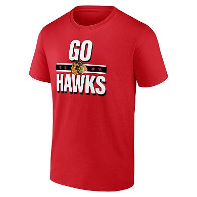 Men's Fanatics Branded Red Chicago Blackhawks Local T-Shirt