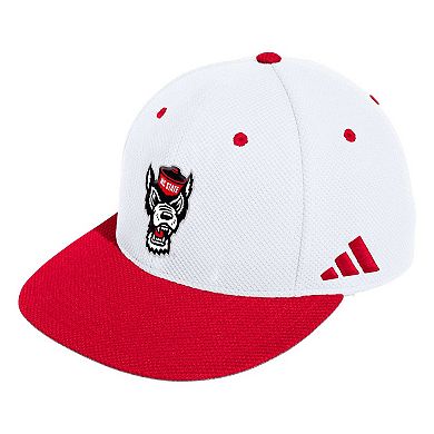 Men's adidas White NC State Wolfpack On-Field Baseball Fitted Hat