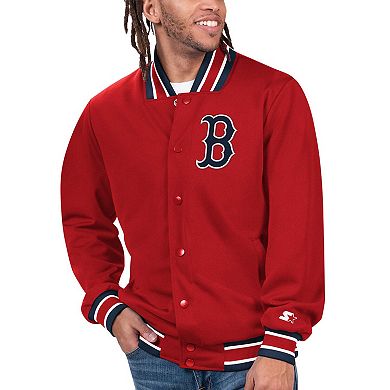 Men's Starter Red Boston Red Sox Secret Weapon Full-Snap Jacket