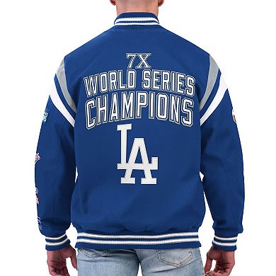 Men's G-III Sports by Carl Banks Royal Los Angeles Dodgers Quick Full-Snap Varsity Jacket
