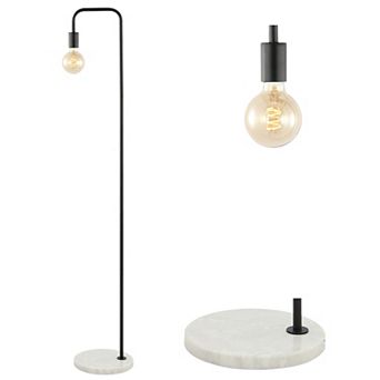 Vega Minimalist Edison Metal/marble Floor Lamp