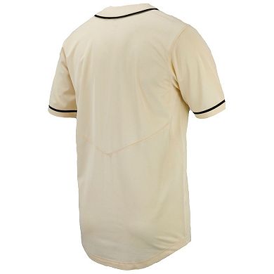 Men's Nike Natural Vanderbilt Commodores Replica Full-Button Baseball Jersey