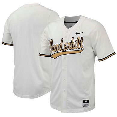 Men's Nike  White Vanderbilt Commodores Replica Full-Button Baseball Jersey