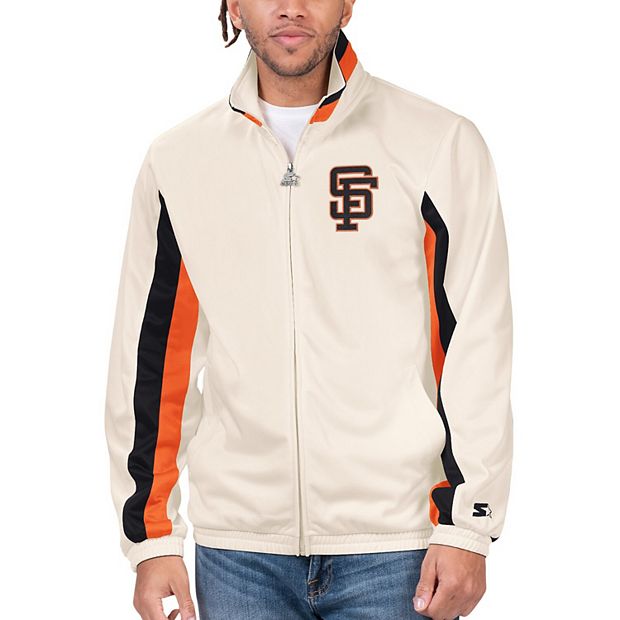 Men s Starter Cream San Francisco Giants Rebound Cooperstown Collection Full Zip Track Jacket