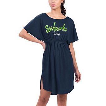 Women's G-III 4Her by Carl Banks College Navy Seattle Seahawks Versus Swim Coverup
