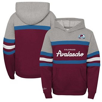 Youth Mitchell & NessÂ Burgundy Colorado Avalanche Head Coach Pullover Hoodie