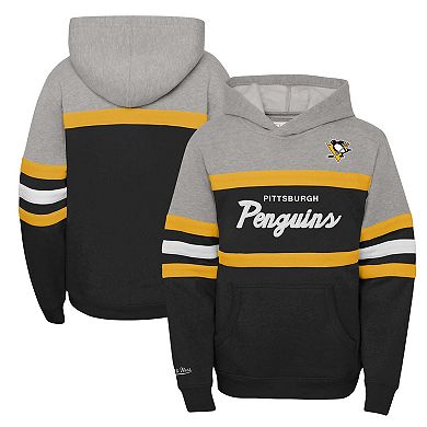 Youth Mitchell & NessÂ Black Pittsburgh Penguins Head Coach Pullover Hoodie