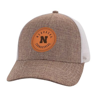 Men's Ahead Tan/White Nebraska Huskers Pregame Adjustable Hat