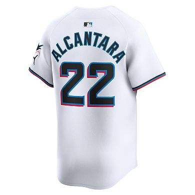 Men's Nike Sandy Alcantara White Miami Marlins Home Limited Player Jersey