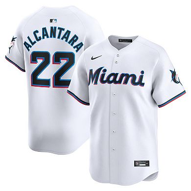 Men's Nike Sandy Alcantara White Miami Marlins Home Limited Player Jersey