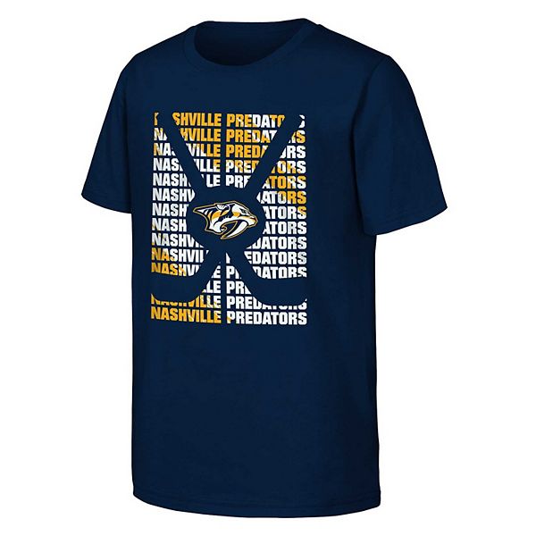 Youth Navy Nashville Predators Box T-Shirt