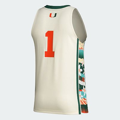 Men s adidas 1 Khaki Miami Hurricanes Honoring Black Excellence Basketball Jersey