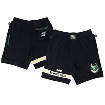 Unisex NBA x Two Hype Black Milwaukee Bucks Culture & Hoops Premium Classic Fleece Shorts