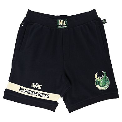 Unisex NBA x Two Hype  Black Milwaukee Bucks Culture & Hoops Premium Classic Fleece Shorts