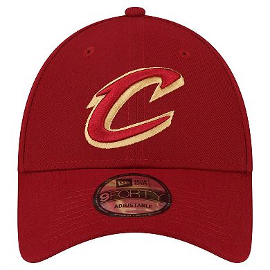 Men's New Era Wine Cleveland Cavaliers The League 9FORTY Adjustable Hat