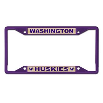 WinCraft Washington Huskies Chrome Colored License Plate Frame