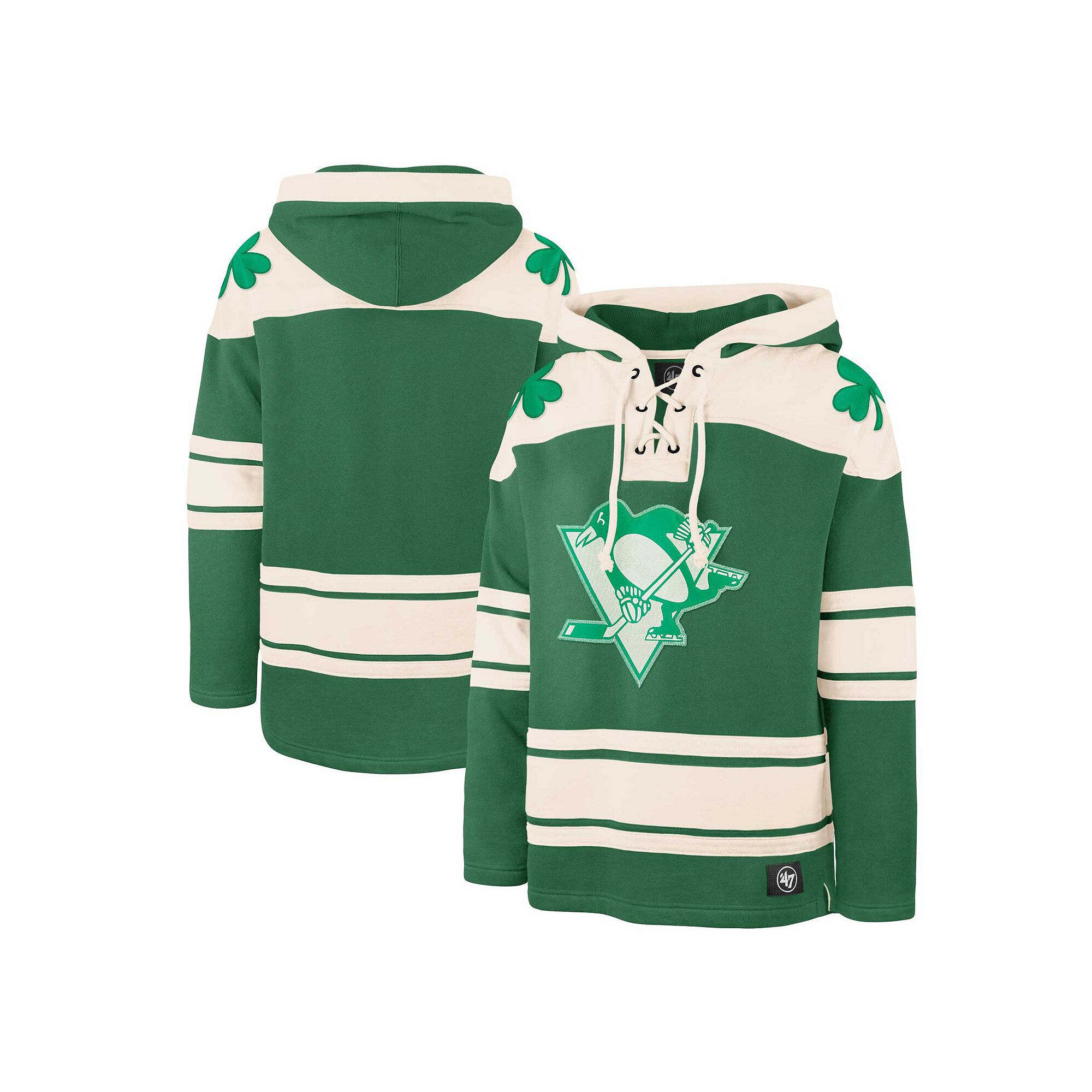 Mens 47 Kelly Green Pittsburgh Penguins St. Patricks Day Superior Lacer 
