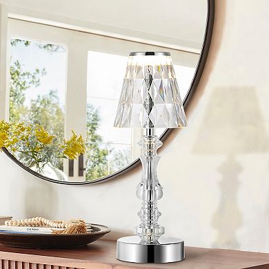 Lillian Bohemian Classic Acrylic Rechargeable Integrated Led Table Lamp