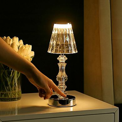 Lillian Bohemian Classic Acrylic Rechargeable Integrated Led Table Lamp