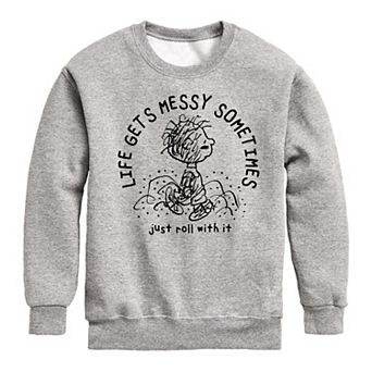 Boys 8-20 Peanuts Pig Pen Life Gets Messy Fleece