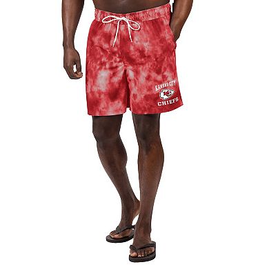 Men's G-III Sports by Carl Banks Red Kansas City Chiefs Change Up Volley Swim Trunks
