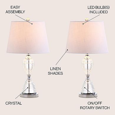 Aubrey Crystal Led Table Lamp (set Of 2)