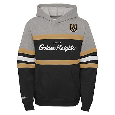 Youth Mitchell & NessÂ Black Vegas Golden Knights Head Coach Pullover Hoodie